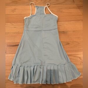 Frankie’s Bikinis Blue Ruffle Exercise Dress